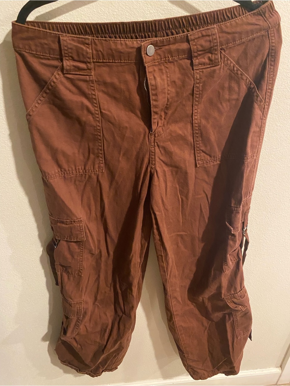 No Boundaries Men's‎ Rust Brown Cargo Capris Size Medium